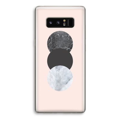 Marmeren cirkels: Samsung Galaxy Note 8 Transparant Hoesje