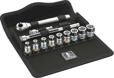 Wera 8100 SA 12 HF Zyklop Metal-ratelset, omschakelpal, 1/4"-aandrijving, metrisch, 13-delig - 1 stuk(s) - 05003756001