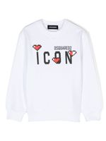 DSQUARED2 KIDS sweat en coton à imprimé Icon - Blanc - thumbnail