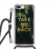 Take me back: iPhone 7 PLUS Transparant Hoesje met koord