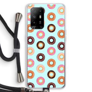 Donuts: Oppo A94 5G Transparant Hoesje met koord