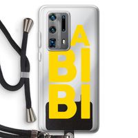 Habibi Blue: Huawei P40 Pro Plus Transparant Hoesje met koord