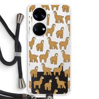 Alpacas: Huawei P50 Transparant Hoesje met koord