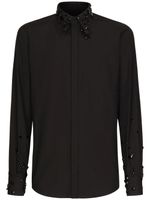 Dolce & Gabbana rhinestone-embellished cotton shirt - Noir - thumbnail