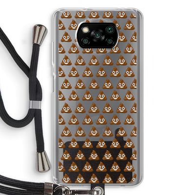 Poop emoji: Xiaomi Poco X3 Pro Transparant Hoesje met koord