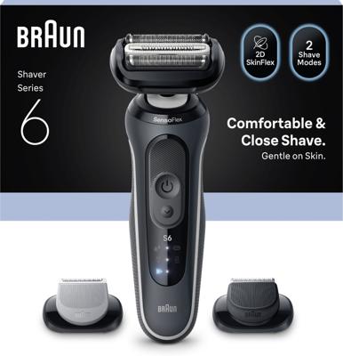 BRAUN Series 6 Elektrisch Scheerapparaat - Zwart - 60 Minuten Batterijduur - 5 Minuten Snel Opladen