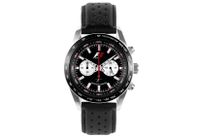 Horlogeband Jacques Lemans F5018 Leder Zwart 26mm - thumbnail