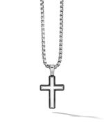 David Yurman pendentif Forged Carbon Cross en argent sterling - thumbnail