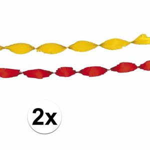 4x crepe slingers geel-rood   -