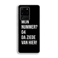 Da ziede van hier - Zwart: Samsung Galaxy S20 Ultra Transparant Hoesje