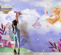Magische fotobehang over land en lucht