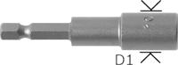 Bosch Accessories Bosch 2608550090 Dopsleutel-machinebit 12 mm Aandrijving 1/4 (6.3 mm) 50 mm 1 stuk(s) - thumbnail