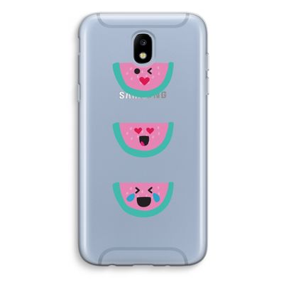 Smiley watermeloen: Samsung Galaxy J5 (2017) Transparant Hoesje