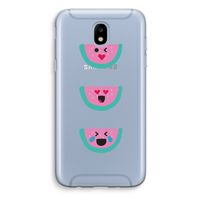 Smiley watermeloen: Samsung Galaxy J5 (2017) Transparant Hoesje