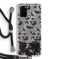 Zeemeermin: Samsung Galaxy S20 Plus Transparant Hoesje met koord