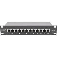 Digitus DN-91612S 12 poorten Netwerkpatchpaneel 254 mm (10) CAT 6 1 HE Meerdere kleuren Ingericht