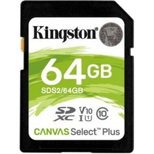 Kingston Technology Canvas Select Plus flashgeheugen 64 GB SDXC Klasse 10 UHS-I