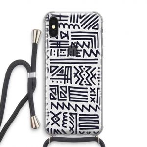 Marrakech print: iPhone XS Transparant Hoesje met koord