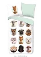 Good Morning Kinderdekbedovertrek "dieren" - Multi - (135x200 cm) - Katoen
