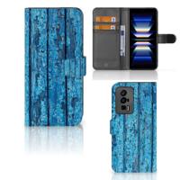 Xiaomi Poco F5 Pro | Book Style Case | Wood Blue | Portemonnee hoesje