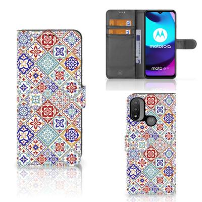 Motorola Moto E20 | E30 | E40 | Bookcase | Tiles Color