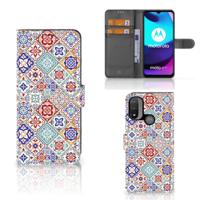 Motorola Moto E20 | E30 | E40 | Bookcase | Tiles Color