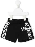 Versace Kids short Greca à logo imprimé - Noir - thumbnail