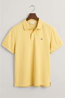 GANT Regular Fit Polo shirt Korte mouw geel - thumbnail