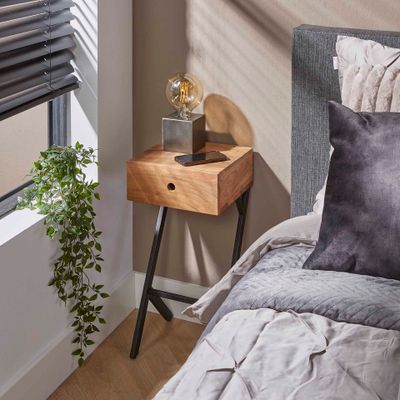 LifestyleFurn Nachtkastje 'Saroeun', Massief Acacia