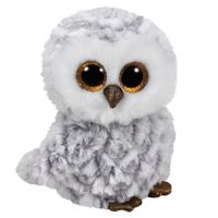 Pluche knuffel uil wit 15 cm   - - thumbnail