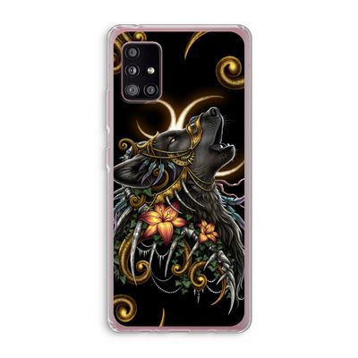 Huilende Wolf: Samsung Galaxy A51 5G Transparant Hoesje