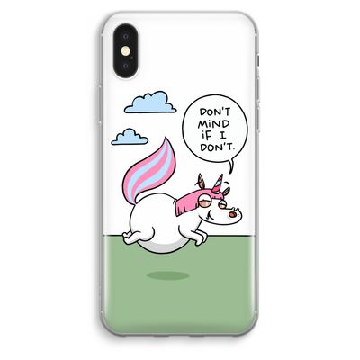 Unicorn: iPhone XS Max Transparant Hoesje