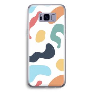 Memphis Shapes Blue: Samsung Galaxy S8 Transparant Hoesje