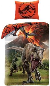 Jurassic World Dekbedovertrek T-Rex Volcano Dinosaurus 140 x 200 cm - Katoen - 70 x 90 cm