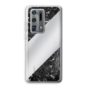 Zwart marmer: Huawei P40 Pro Plus Transparant Hoesje
