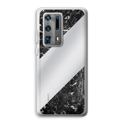 Zwart marmer: Huawei P40 Pro Plus Transparant Hoesje