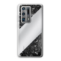 Zwart marmer: Huawei P40 Pro Plus Transparant Hoesje