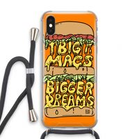 Big Macs Bigger Dreams: iPhone XS Transparant Hoesje met koord Big Macs Bigger Dreams: iPhone XS Transparant Hoesje met koord