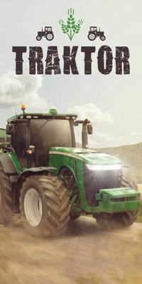 Tractor Strandlaken groen 70 x 140 cm