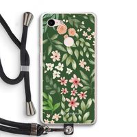 Botanical green sweet flower heaven: Pixel 3 XL Transparant Hoesje met koord Botanical green sweet flower heaven: Pixel 3 XL Transparant Hoesje met koord