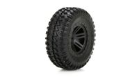 1/10 AMP DB Front/Rear Tire, Black Wheel, Premounted (2) (ECX43011) - thumbnail