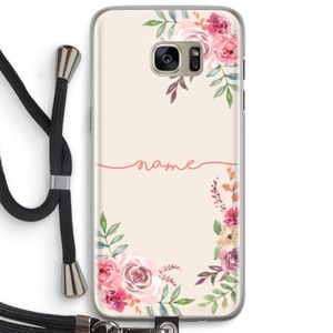 Rozen: Samsung Galaxy S7 Edge Transparant Hoesje met koord