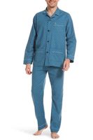Robson satijnen pyjama met knopen blauw
