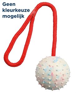 TRIXIE NATUURRUBBER BAL AAN KOORD ASSORTI 30X7X7 CM 3 ST