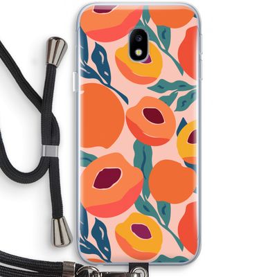 Perzik: Samsung Galaxy J3 (2017) Transparant Hoesje met koord