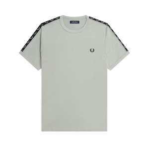 Fred Perry - Contrast Tape Ringer T-Shirt - Limestone/ Zwart