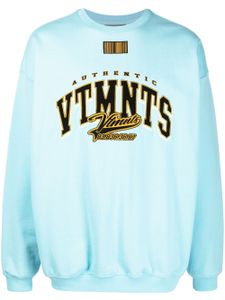VTMNTS sweat à logo imprimé - Bleu