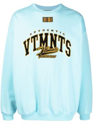 VTMNTS sweat à logo imprimé - Bleu