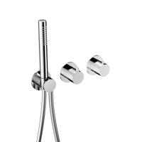 Hotbath Ace - Afbouwdeel voor Inbouw Thermostaat - 2-Weg Stop-Omstel - met Handdouche - met Doucheslang - Chroom