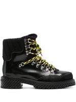 Off-White bottines en cuir à fini verni - Noir